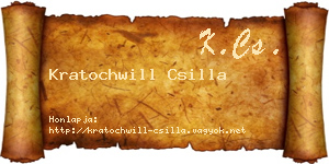 Kratochwill Csilla névjegykártya